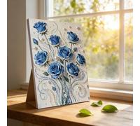 Kit de pintura de cuentas de arte de diamantes, pintura de cuentas de bricolaje con marco de color, juego de pintura de perlas de mar de ensueño para principiantes, cuadro hecho a mano para el hogar