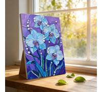 Kit de pintura de cuentas de arte de diamantes, pintura de cuentas de bricolaje con marco de color, juego de pintura de perlas de mar de ensueño para principiantes, cuadro de punto de piedras