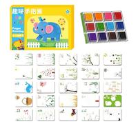 Kit de pintura de dedos de esponja, pintura de dedos lavable para niños, suministros de dibujo para niños, escuela, aula, manualidades, hogar, cerámica, decoración, fiesta de bebé