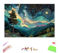 Kit de Pintura de Diamante 5D - Abstracto & Cielo estrellado - 50x65cm Diamond Painting para Adultos, Manualidades Creativas, Full Drill Mosaico de Diamantes Cristales, Regalos para Mujer 1Z-704