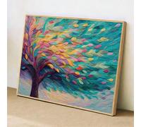 Kit de Pintura de Diamante 5D - Vistoso & Árbol de la vida - 40x50cm Diamond Painting para Adultos, Manualidades Creativas, Full Drill Mosaico de Diamantes Cristales, Regalos para Mujer 1Z-670