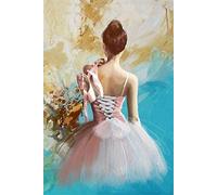 Kit de Pintura de Diamante DIY 5D Belleza bailando Diamond Painting de Diamantes de Imitación Bordado de Punto De Cruz Manualidades para Decoración de la Pared del Hogar -Round drill,20X30cm