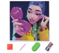 Kit De Pintura De Diamantes 5D Para Adultos VONJUMA Kit De Pintura De Diamantes Con Temática K-Pop MI-RA Pintura De Diamantes Kit De Manualidades Decoración De Pared Para El Hogar Regalo