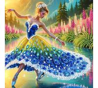 Kit de pintura de diamantes 5D parcial en forma especial para adultos, regalo de arte de pared, 30 x 30 cm