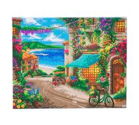 Kit de pintura de diamantes Crystal Art Café italiano 40 x 50 cm