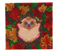 Kit de pintura de diamantes Crystal Art Erizo de otoño 30 x 30 cm