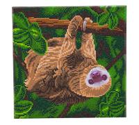 Kit de pintura de diamantes Crystal Art: Perezoso 30 x 30 cm