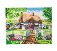 Kit de pintura de diamantes Crystal Art Rose Cottage 40 x 50 cm