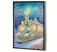 Kit de Pintura de Diamantes Mandala en Cuaderno A5, 50 Páginas, Proyecto DIY 5D con Pintura de Diamantes con Cristales y Notepad de Esquirlas de Rhinestone Regalos Creativos y Celebraciones