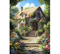 Kit de Pintura de Diamantes para Principiantes y Adultos, Londres, Mosaico de Punto de Cruz con Diamantes de Resina, Manualidades DIY Creativas para Regalo, Decorativo de Pared 35x45cm Jardín Z#-1246