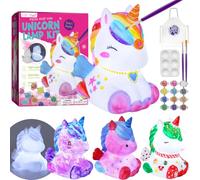 Kit de Pintura de Lámpara Unicornio, Luz Nocturna 3D, Arte Kits de Manualidades Niñas, Juegos y Juguetes para Niños 6-12, Regalo de Cumpleaños, Navidad y Halloween para Niñas 6 7 8 9 10 11 12 Años