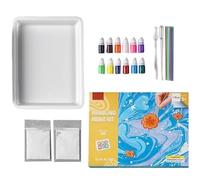 Kit de pintura de mármol, juego de pintura de marmolado de agua | Suministros gianales Pintura de mármol para - Ideas creativas de regalos y manualidades para niñas y niños de entre las edades