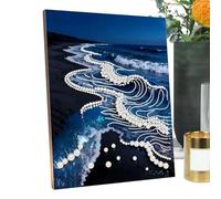 Kit De Pintura De Perlas: Artesanía En Lienzo Con Gemas En 3D, Obra De Arte De Perlas Con Tema Oceánico | Paquete Creativo De Colección De Pasatiempos Con Mosaicos De Puntos De , Experiencia Co