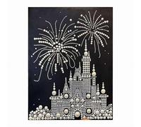 Kit de pintura de perlas de diamante para principiantes, 11.8 x 15.7 pulgadas, pintura artística de perlas con marco, hecha a mano con flores, mariposa, gemas, puntos, manualidades para decoración de