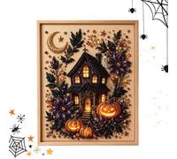 Kit De Pintura De Perlas Halloween Fantasma Luna Calabaza Gato Manualidades