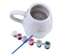 Kit de pintura de taza de árbol de Navidad - Pinta tu propio juego de tazas | Kit de manualidades de cerámica para tazas de Navidad | Pinceles de pintura acrílica incluidos regalo de arte festivo para