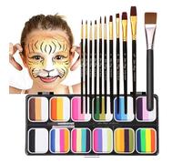 Kit de pintura del cuerpo de la cara - colores del , paleta lavable, maquillaje de arte | Juego de pintura de piel profesional, fórmula segura vibrante para el estilo de fiesta de los hombres