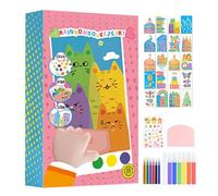 Kit de pintura escobilla goma para niños | Pintura rascar para niños | Divertido manualidades almohadillas pinturas rascar a-rcoíris | Kits educativos coloridos arte dibujo papel rasguños a-rco i-ris