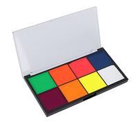 Kit de pintura facial fluorescente de 8 colores, pintura corporal para niños y adultos, grado cosmético a base de agua de secado rápido, fácil de limpiar con agua jabonosa, para