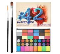Kit de pintura facial - Kit de maquillaje de pintura facial activada por agua de 42 colores, paleta de maquillaje profesional, juego de, maquillaje teatral, pintura artística creativa para
