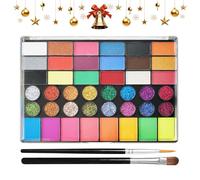 Kit De Pintura Facial Para Niños | 42 Colores Maquillaje Activado Con Agua,Maletín Maquillaje Portátil Para Fiestas Carnaval Eventos Escolares Cumpleaños Halloween Navidad