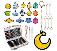 Kit de pintura hinchada para niños, juego de pintura con textura de espuma con 12 lápices de colores, actualización de DIY Puff a 3D Artcraft para actividades de manualidades, viajes, creación de arte