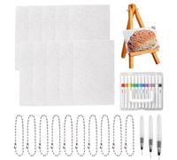 Kit de pintura hinchada segura - Papel mágico de pintura sublime, juego de pintura esponjosa con 12 rotuladores | Materiales de manualidades para hacer pompas de jabón, hojas de arte 3D para proyectos