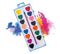 Kit de pintura interactiva, juego de pintura ABS de 8.66 pulgadas, lavable, acuarela, corazón, apoyo a actividades de arte creativas para niños y niñas, escuela en casa, aula, cumpleaños, vacaciones