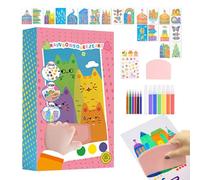 Kit de Pintura Kid Kid de la, Papel Rainbow Scheegee - Arte arcoíris imaginativo Educativo | Kits de Dibujo para niños pequeños, Materiales para rascar para Viajes, Familia, Amigos, Fiesta de