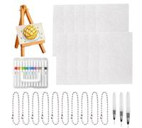 Kit de pintura mágica hinchada - Kit de pintura texturizada de espuma 3D con activación de agua mágica, bolígrafos hinchables, hojas de lona y suministros artísticos para manualidades