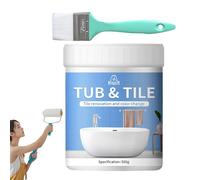 Kit de pintura para azulejos - Juego de pintura para azulejos de baño | Solución de remezcla de bañera y azulejos, revestimiento de bañera blanca, fórmula de renovación de baño