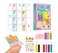 Kit de pintura para rascar para - Cuaderno educativo creativo con papel para rascar y tarjetas postales coloridas | Divertido juego artístico con raspador para actividades de aprendizaje manual
