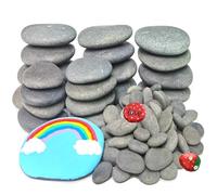 Kit de Pintura para Rocas de 60 Piezas, DIY Rocas Lisas y Planas para Bondad, para Artes, Manualidades, Decoración, Rocas Medianas/Pequeñas/Minúsculas para Pintar, Seleccionadas a Mano para Pintar