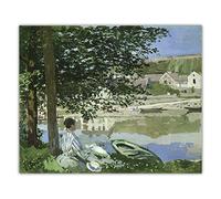 Kit de pintura por números para adultos en la orilla del Sena Bennecourt por Claude Monet, kit de pintura al óleo por números para regalos de decoración del hogar