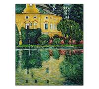 Kit de pintura por números para adultos Gustav Klimt, Schloss Kammer On The Attersee, kit de pintura al óleo por números para regalos de decoración del hogar