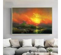 Kit de pintura por números para adultos, Ivan Aivazovsky, la Novena Ola para adultos, lienzo, regalos, manualidades, decoración del hogar