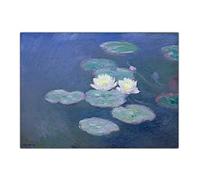 Kit de pintura por números para adultos, lirios de agua, noche de Claude Monet, kit de pintura al óleo por números, para regalos de decoración del hogar