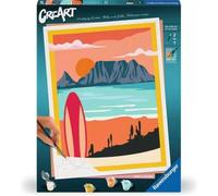Kit de pintura por números Ravensburger CreArt Atardecer en la playa 30x40 cm