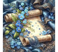 Kit de pintura por números sobre lienzo, arte al óleo, decoración de letras de orquídeas, 40 x 40 cm