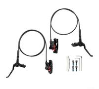 Kit de pinza de freno hidráulica de 2 pistones para ciclismo con manguera delantera derecha de 800 mm y manguera trasera izquierda de 1450 mm (kit derecho e izquierdo)