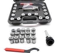 Kit de pinza Juego de pinzas de resorte, 15X MT3 ER32 M12 Juego de llaves de soporte de portabrocas de boquilla de resorte for fresadora MT3 con caja Portabrocas ER32 de vástago MT3 con juego de pinza