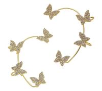 Kit de pinza para herramientas de pompón brillante sin taladrar, exquisitos clips de oreja de circonio, joyas de novia, regalos de boda limpiadores kits pinzas joyas, talla única, Cristal artificial