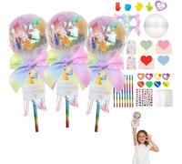 Kit De Piruletas Para San Valentín, Regalos Para San Valentín Piruleta Gigante, Paquete De 24 Set Gigante De Papelería Arcoíris Con Tarjetas Para La Escuela, Fiesta De Clase, Tarjetas (3 juegos)