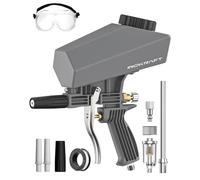 Kit de pistola de chorro de arena portátil InoKraft con separador de aceite-agua y boquilla de extensión, mini pistola de chorro de arena para eliminar óxido y pintura, compatible con óxido de