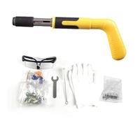 Kit de pistola de clavos de acero, dispositivo de ranura de alambre de anclaje de 7,3 mm con gafas de seguridad, guantes y accesorios