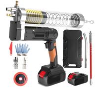 Kit de Pistola de Grasa Eléctrica Inalámbrica - Pistola de Grasa Recargable de Alta Presión con Capacidad de 600Cc y Salida de 12000 Psi para Lubricación Automotriz, Agrícola e Industrial