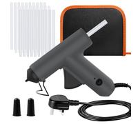 Kit de pistola de pegamento caliente de 50 W, mini pistola de fusión para manualidades, calentamiento rápido con 150 mm, 30 barras de pegamento, pistola de pegamento caliente antigoteo para niños