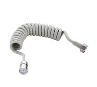 Kit de pistola pulverizadora de inodoro mejorada, versátil manguera de ducha de 2 m G1/2, ajuste universal para grifo y limpieza de baño, tubería de agua elástica para un uso fácil (gris)