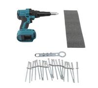 Kit de Pistola Remachadora Inalámbrica sin Escobillas Eficiente para Cambios Rápidos de Remaches con Luz LED para un Uso Versátil (#2)