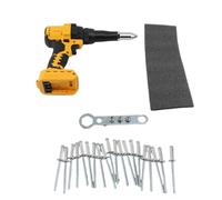 Kit de Pistola Remachadora Inalámbrica sin Escobillas Eficiente para Cambios Rápidos de Remaches con Luz LED para un Uso Versátil (#1)
